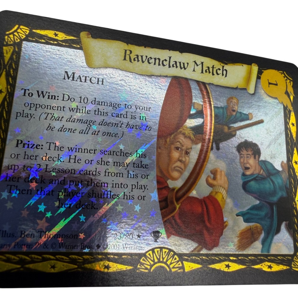 Harry Potter TCG Ravenclaw Match 23/80 Holo Foil Quidditch Cup 2001 Wizards Card